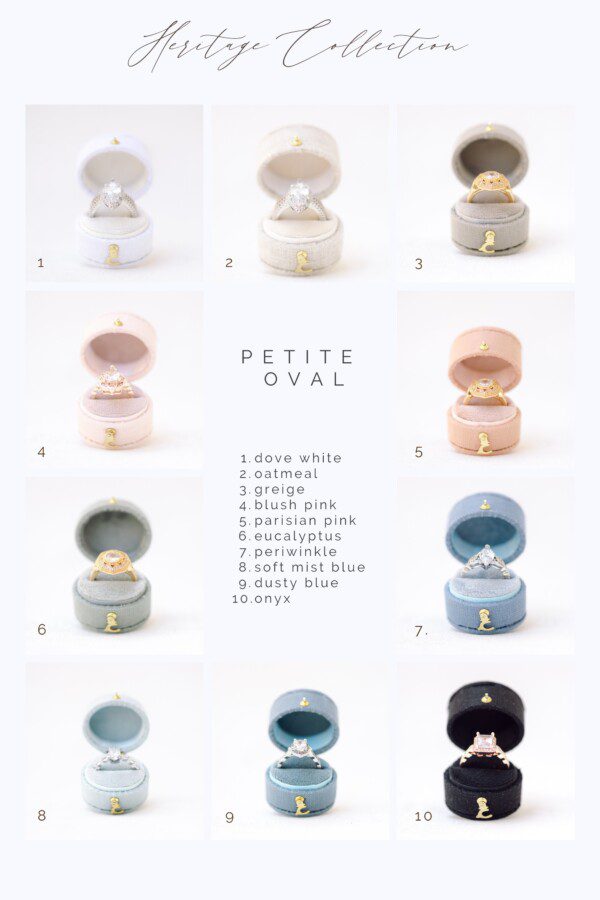 Heritage Collection - Petite Oval Ring Box - Color Chart